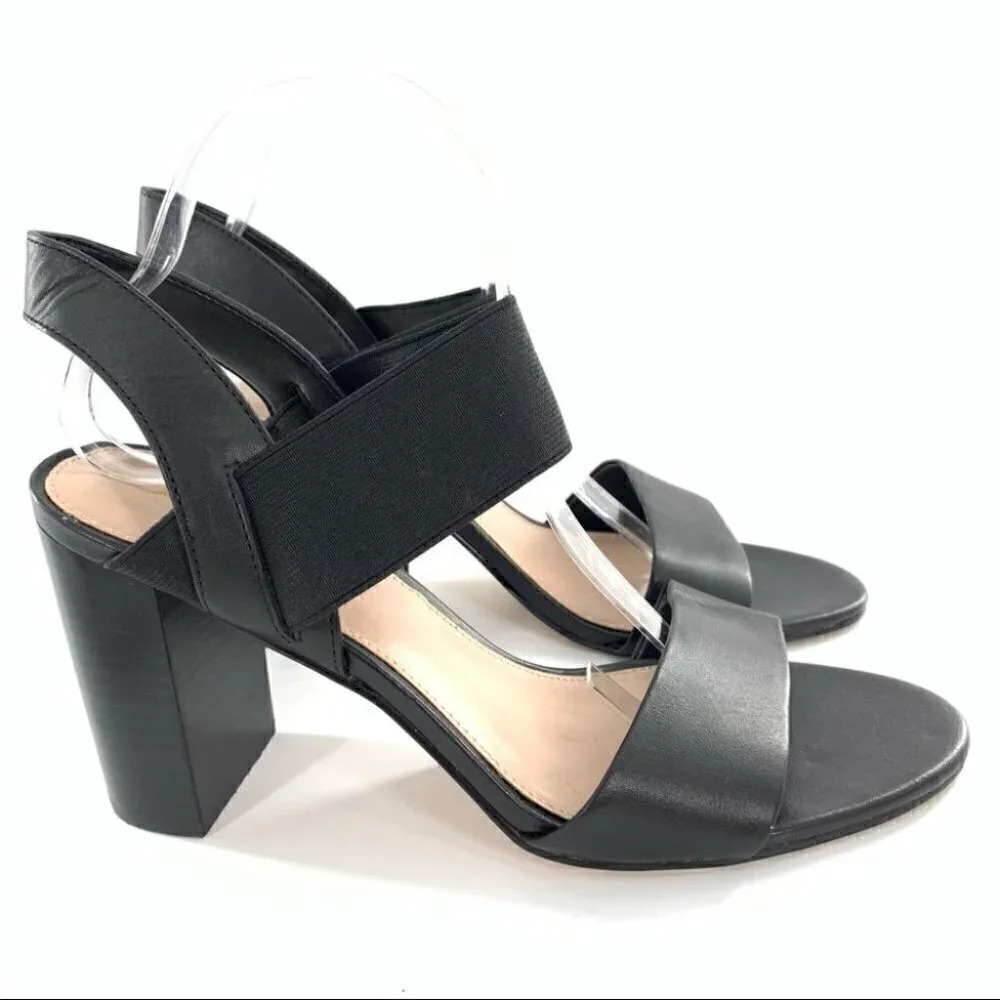 Aldo Womens Heels Size 11 42.5 Black Leather Chunky Career